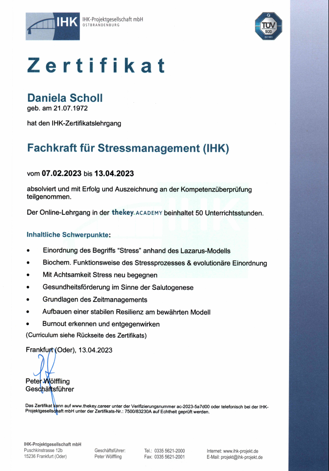 IHK Stressmanagement